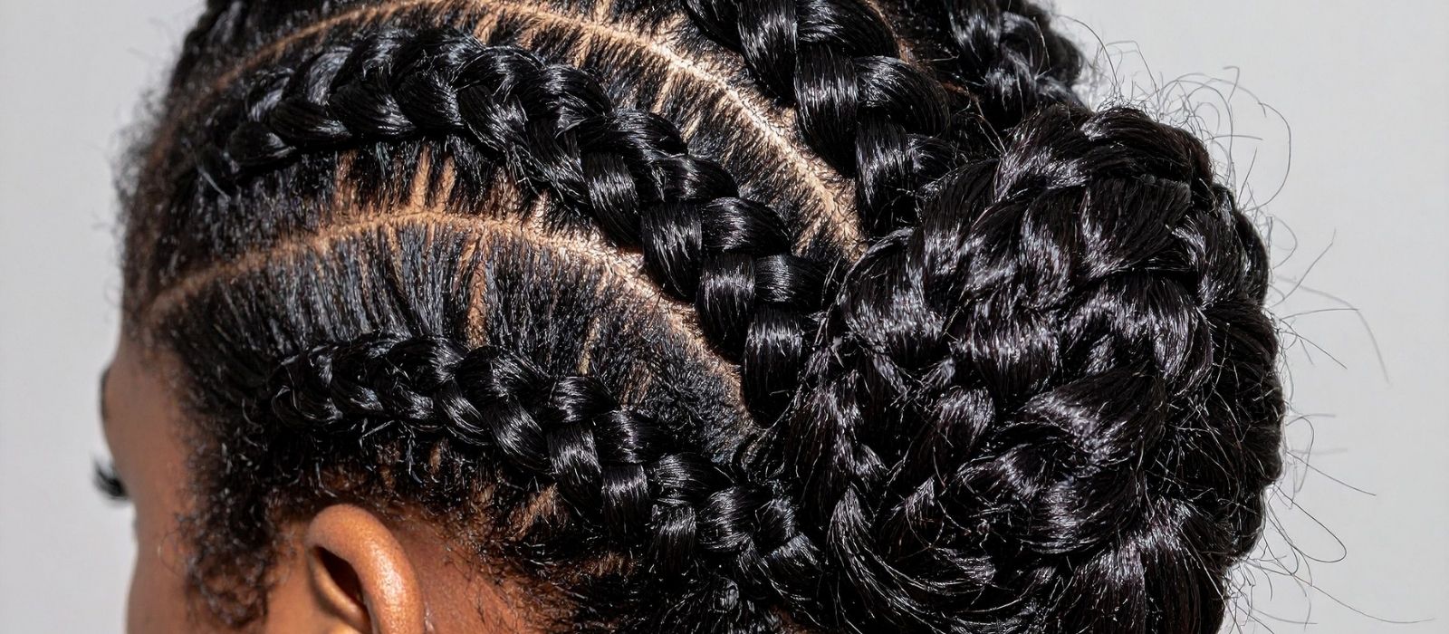 Hair oil being applied to scalp in warm light