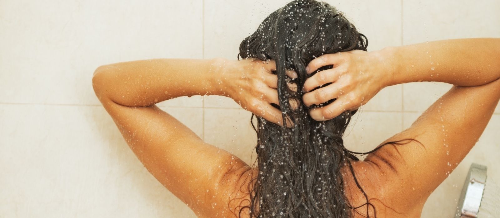 hair wash water shower hard water mineral