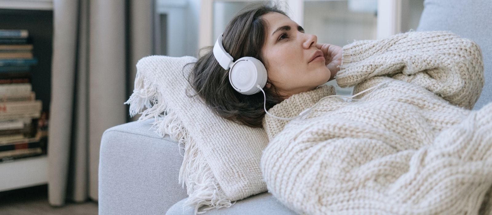 woman calming down breathing panic anxiety relief