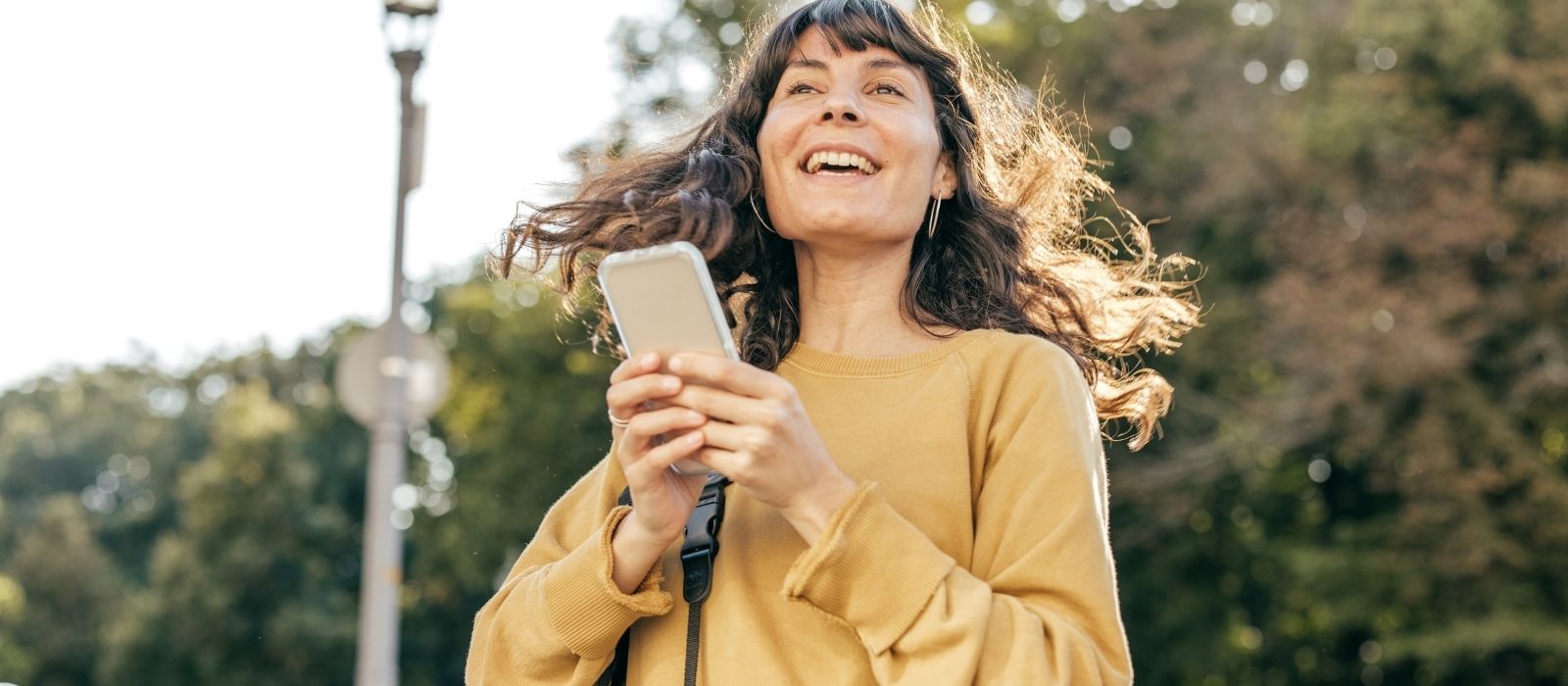 woman breathing calm natural light soft