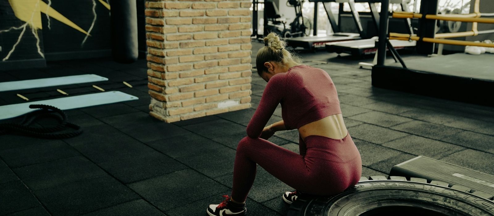 woman resting recovery warm natural light calm