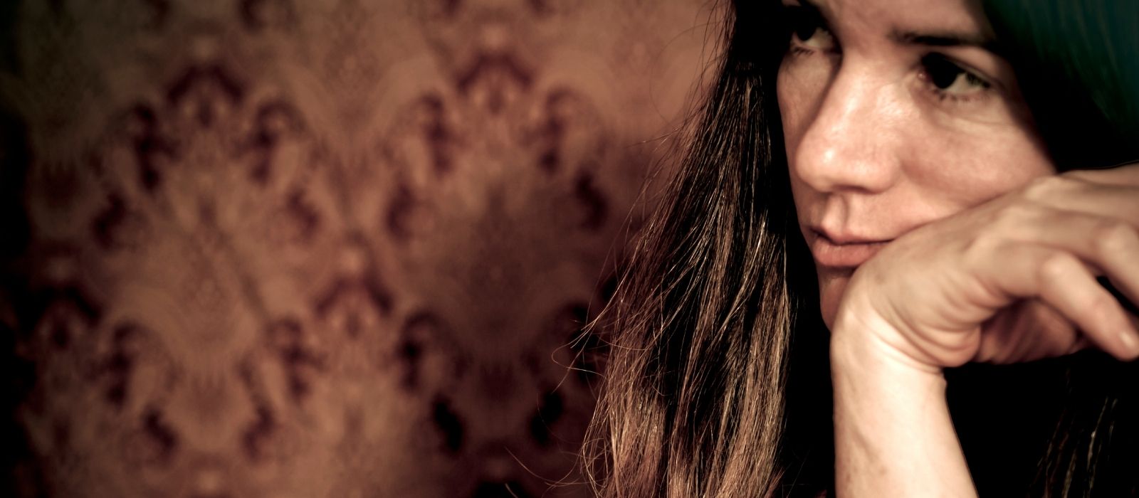 woman alone calm warm soft light interior