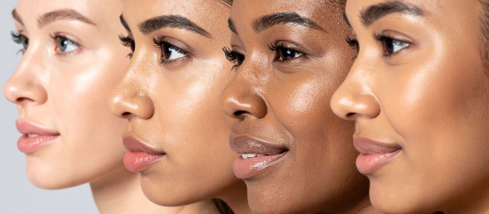 Woman with glowing skin in warm natural light