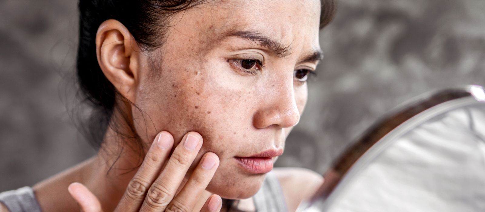 Close up of smooth even skin in natural light